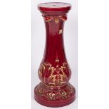 A red glazed ceramic pedestal, Belgium, 20th century.