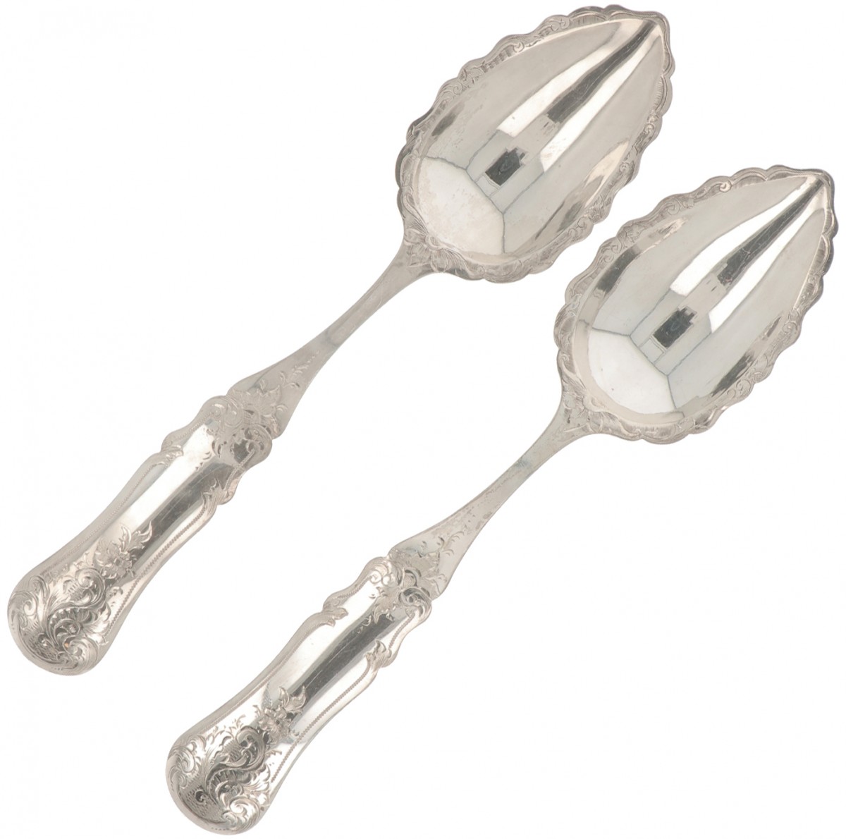 (2) piece set of silver ladles.