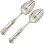 (2) piece set of silver ladles.