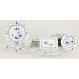 A (36)-piece lot of "Victoria Blue" part dinnerware set, 20th century.