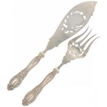 (2) piece fish place setting silver.