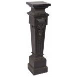 A black painted pedestal, 20th century.