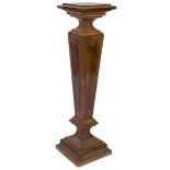 A mahogany veneered pedestal, Dutch, early 20th century.