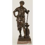 Eutrope Bouret (1833-1906) - Le Travai - Bronze sculpture.