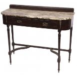 A wall console table with marble top, France, late 19th century.