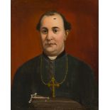 Belgian School, 19th C. Portrait of a clergyman.