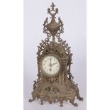 A copper mantel clock, France, late 19th century.