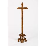 A carved wood crucifix with rocailles, ca. 1900.