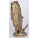 A bronze sculpture in the shape of an Arowana (fish / symbol of luck), China, 1st half 20th century.