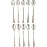 (10) piece set of silver teaspoons.