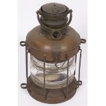 A copper nautical/ ships lantern, England, 19th century.
