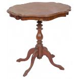 A mahogany tea table, Dutch, late 19th century.