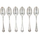 (6) piece set of silver teaspoons.