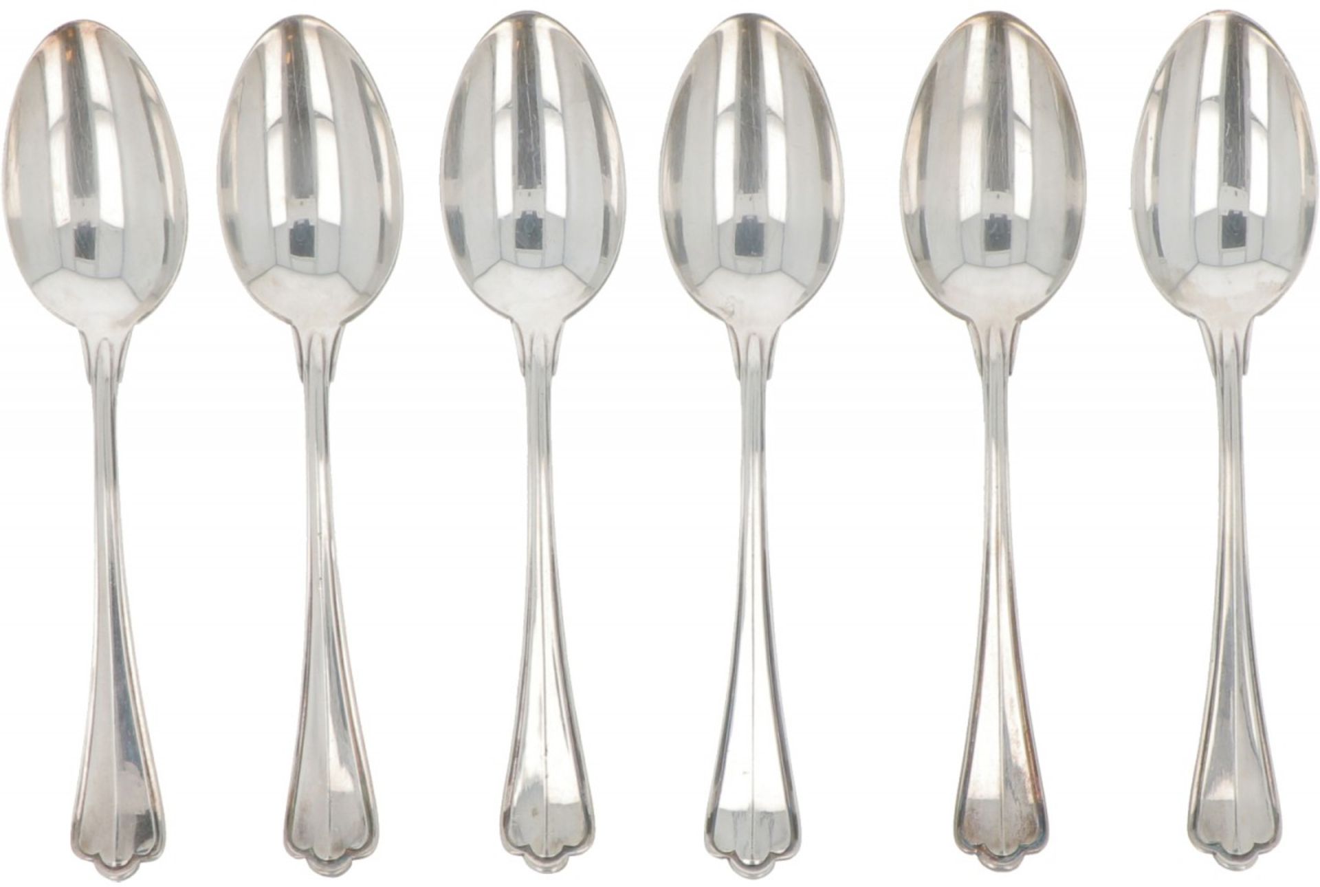 (6) piece set of silver teaspoons.