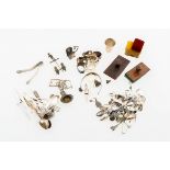 A lot of miscellaneous items a.o. silver-plated objects including cutlery.