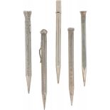(5) piece lot silver writing utensils.
