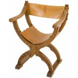 A nutwood 'Dagobert"-chair, France, 20th century.