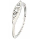 White gold ring set with approx. 0.04 ct. diamond - 14 ct.