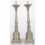 A set of (2) bronze pricket candlesticks, 1st half of the 20th century.