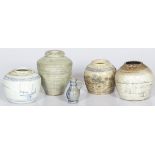 A lot with (3) various Chinese ginger jars, 1900 and later.