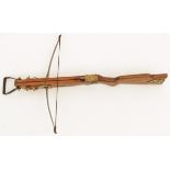 A replica iron/ wooden cross bow, Beglium, 20th century.