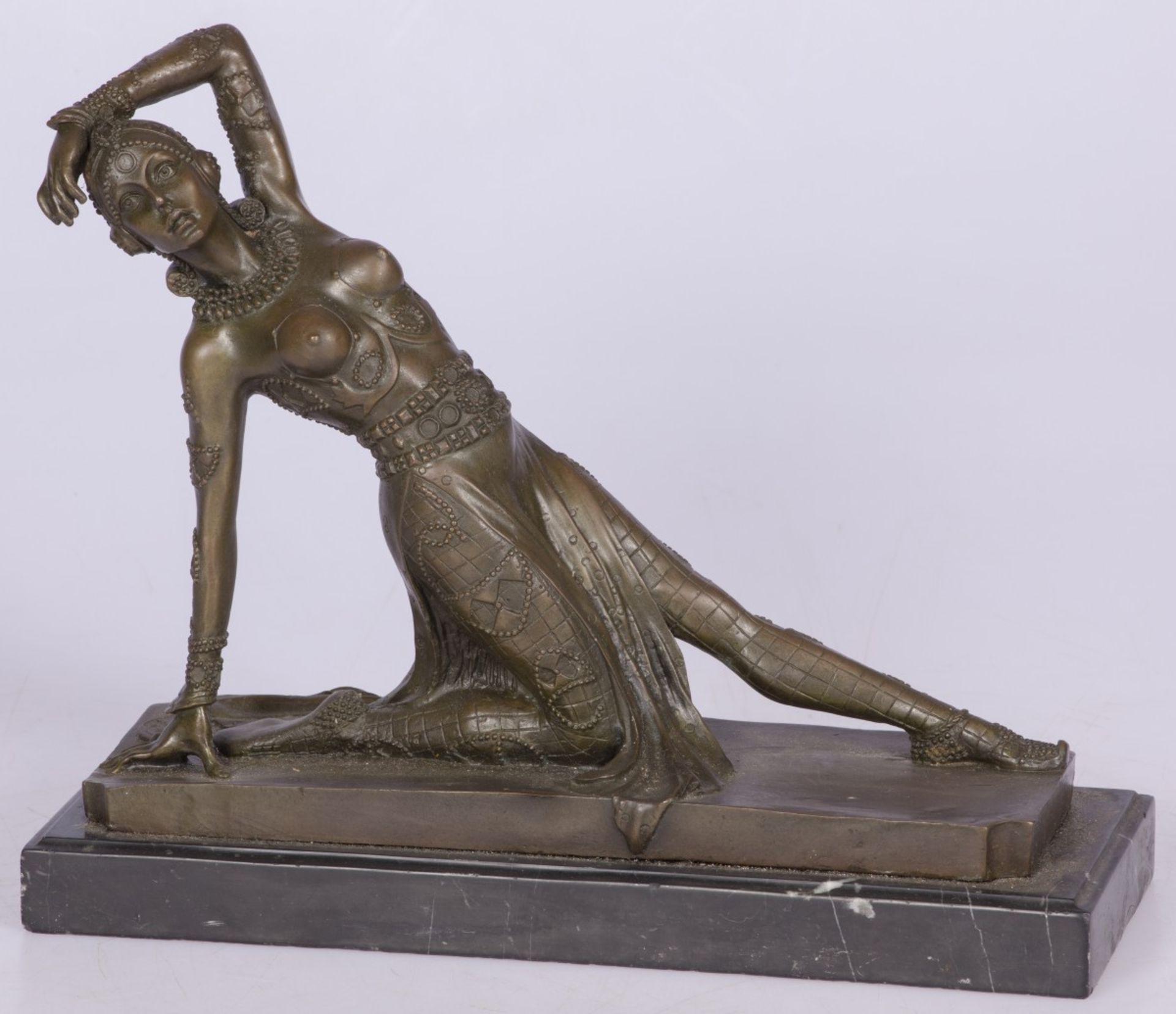 A bronze statuette of an oriental dancing lady (later cast) possibly Mata Hari, France, 2nd quarter 