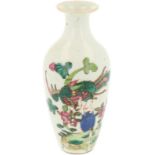 A porcelain vase with floral decorations, China, 2nd half 19th century.