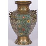 A cloisonné vase, Japan, late 19th century.