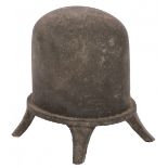 A cast iron hat mold, circa 1900.