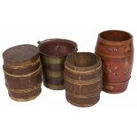 A lot comprised of various wood barrels, Dutch, 20th century.