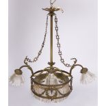 A bronze pendant ceiling lamp, Germany, 1st half 20th century.