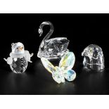 (4) Part lot Swarovski miniatures.