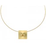 Yellow gold Niessing necklace with Pythagoras pendant - 18 ct.
