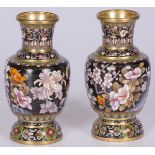 A set of (2) baluster vases with cloisonné decor, China, 20th century.