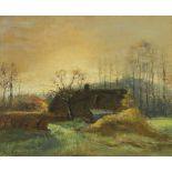 Janus Kluijtmans (Hilvarenbeek 1919 - 2004), A farmhouse in a landscape.