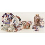 A lot of various porcelain items, mostly with Imari decoration, Japan, 19th/20th century.