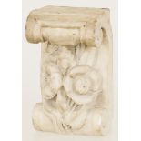 A carved marble wall corbel, Italy, 20th century.