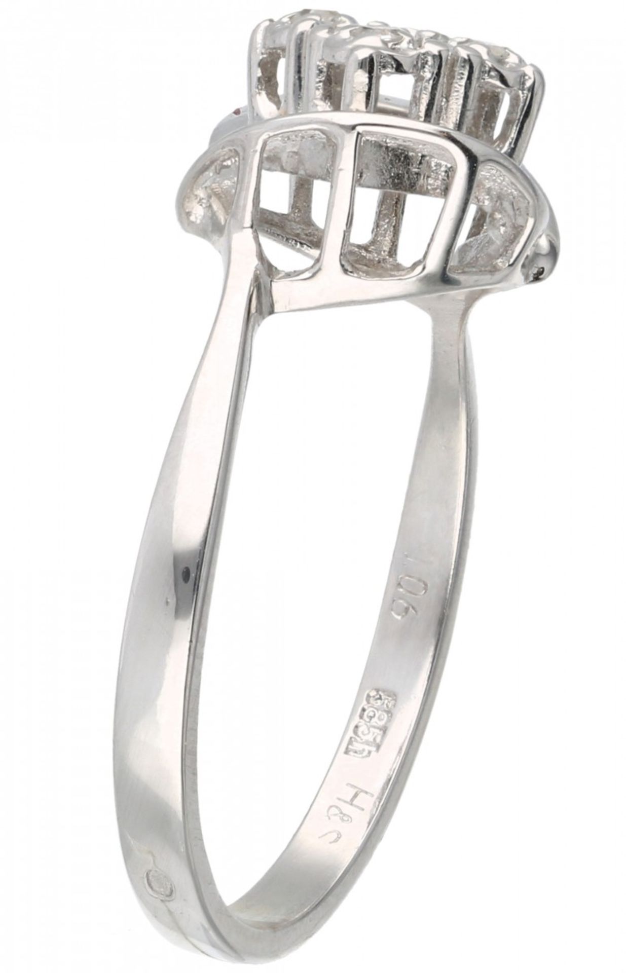 White gold ring set with diamond - 14 ct. - Image 2 of 2