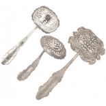 (3) piece lot of sprinkler spoons silver.