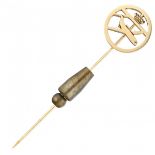 Yellow gold KLM lapel pin - 14 ct.