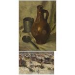 A lot comprising (2) oil paintings by Janus Kluijtmans (Hilvarenbeek 1919 - 2004).