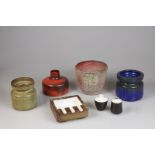 A (7) piece lot Zaalberg ceramics a.w. an ashtray and various vases, The Netherlands, 20th century.