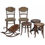 A lot with various Thonet-style furniture, Germany, ca. 1900 and later.
