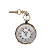 Pocket watch silver - Ladies pocket watch - Hand winding - Approx. 1850.