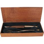 Carving set silver.
