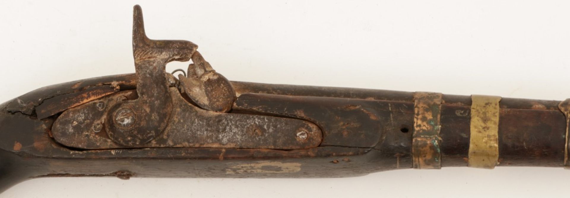 An Afghan percussion rifle, ca. 19th century. - Image 2 of 2