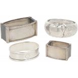 (4) piece of silver napkin rings.