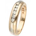 Bicolor gold ring set with approx. 0.15 ct. diamond - 14 ct.