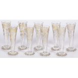 A set of (8) crystal cut glasses, 1st half 20th century.