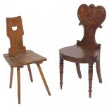 A lot of (2) various hall chairs, Holland, 19th century and later.